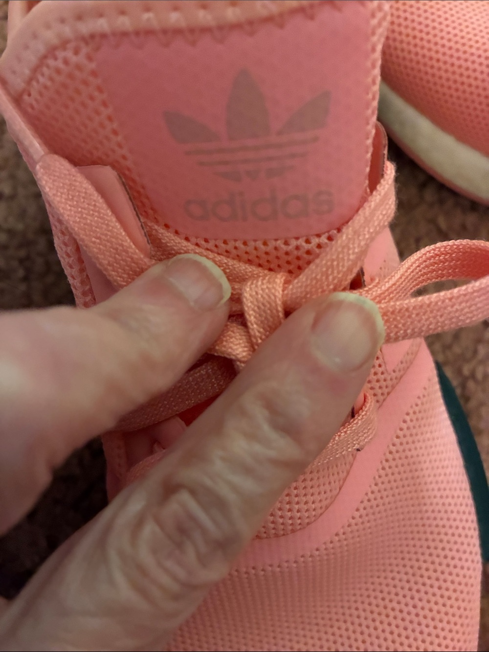 Women’s Adidas Athletic Sneakers - Breathable Lace-Up Pink colored Shoes, Size 8 - Picture 10 of 13